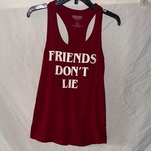 Red Tank Top - Friends Don't Lie